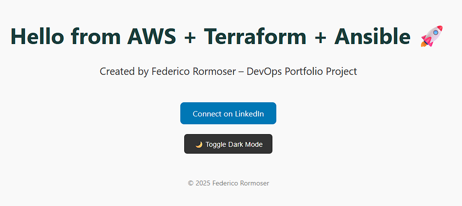 Scalable AWS Infrastructure with Terraform & Ansible